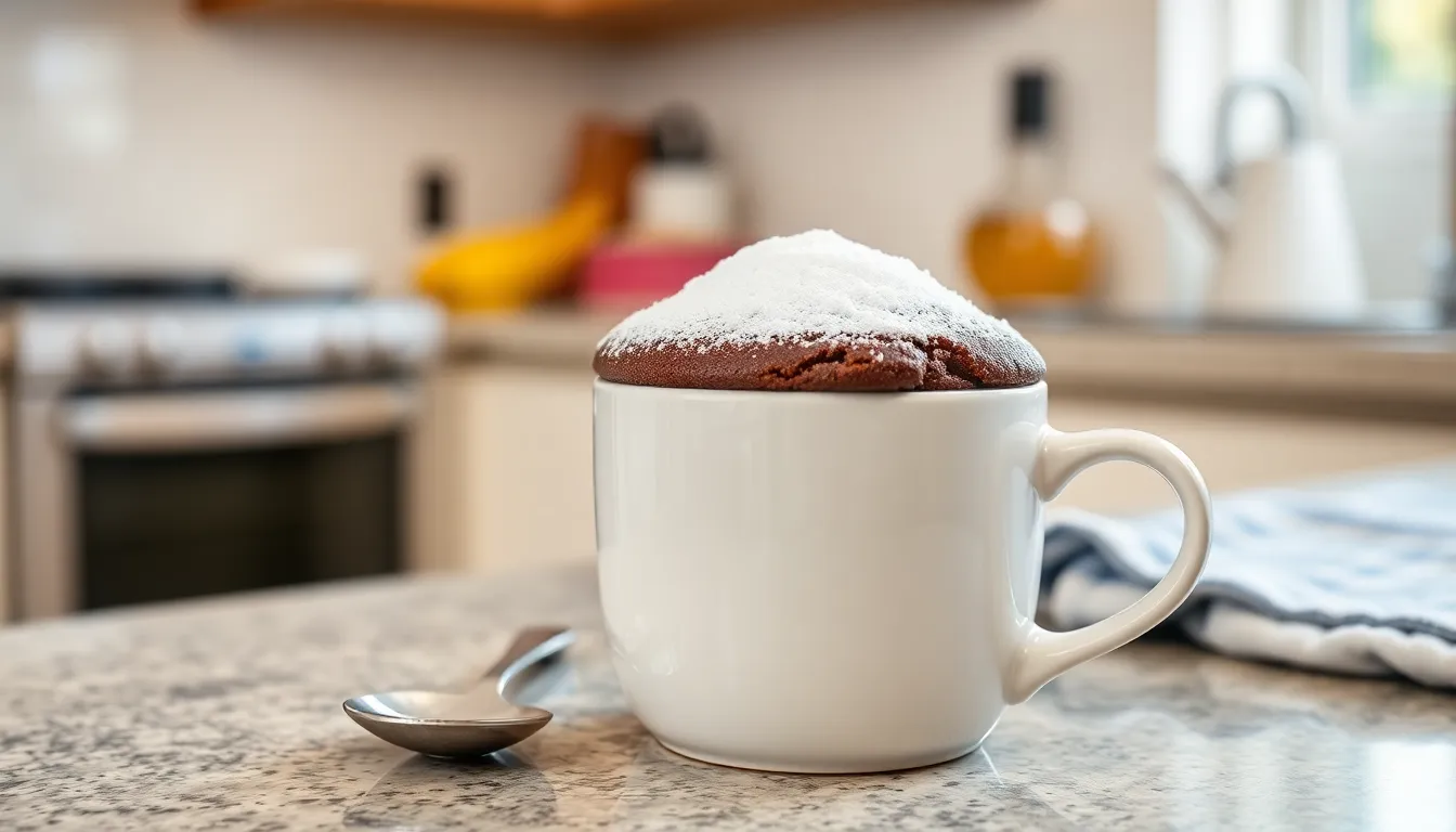 3 Ingredient Mug Cake Recipe: Ready in 90 Seconds (So Easy!) 4 3 Ingredient Mug Cake Recipe: Ready in 90 Seconds (So Easy!) 3