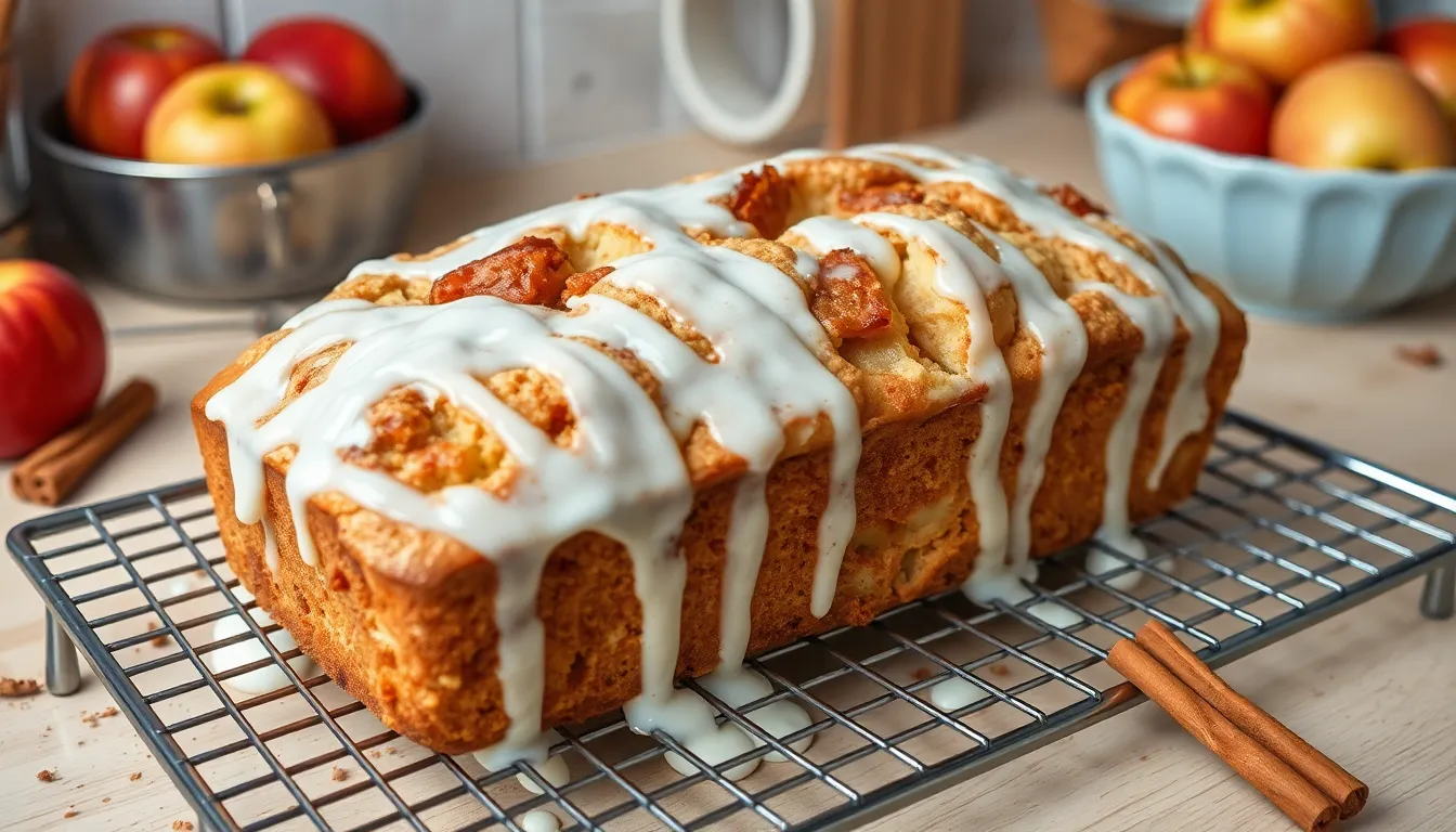 Easy Apple Fritter Bread Recipe: Bakery-Style Loaf with Cinnamon Glaze 4 Easy Apple Fritter Bread Recipe: Bakery-Style Loaf with Cinnamon Glaze 3