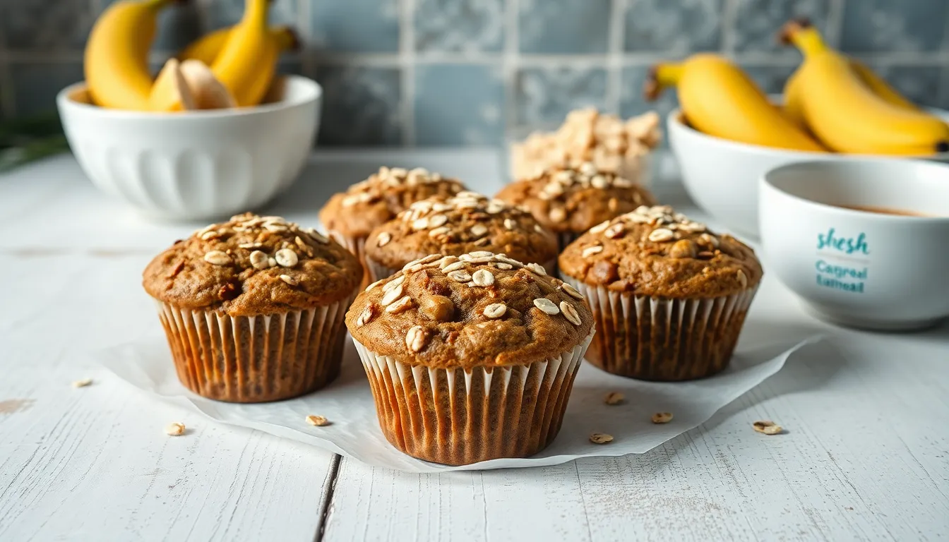 Easy Banana Oatmeal Muffins Recipe - Healthy & Moist (Perfect for Meal Prep!) 4 Easy Banana Oatmeal Muffins Recipe - Healthy & Moist (Perfect for Meal Prep!) 3
