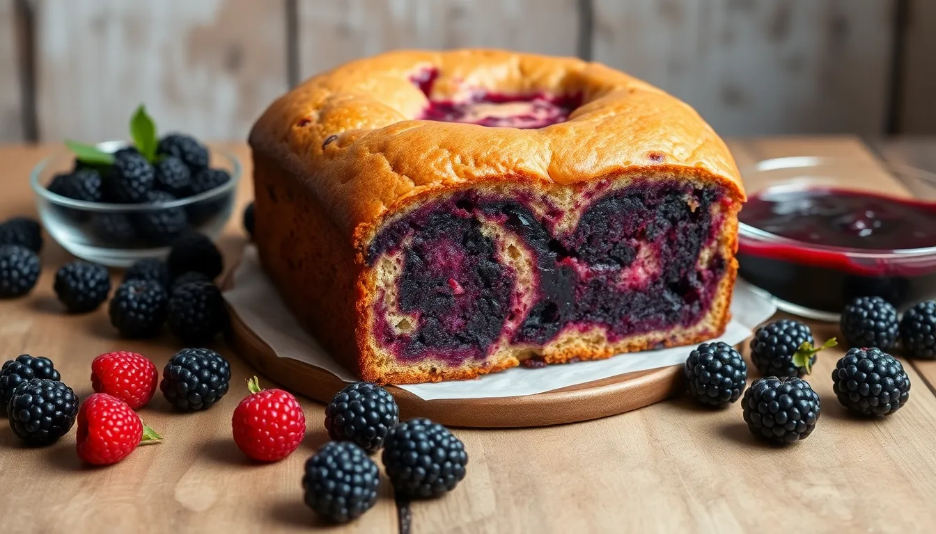 Easy Blackberry Pound Cake Recipe with Swirl & Glaze (Moist & Delicious!) 4 Easy Blackberry Pound Cake Recipe with Swirl & Glaze (Moist & Delicious!) 3