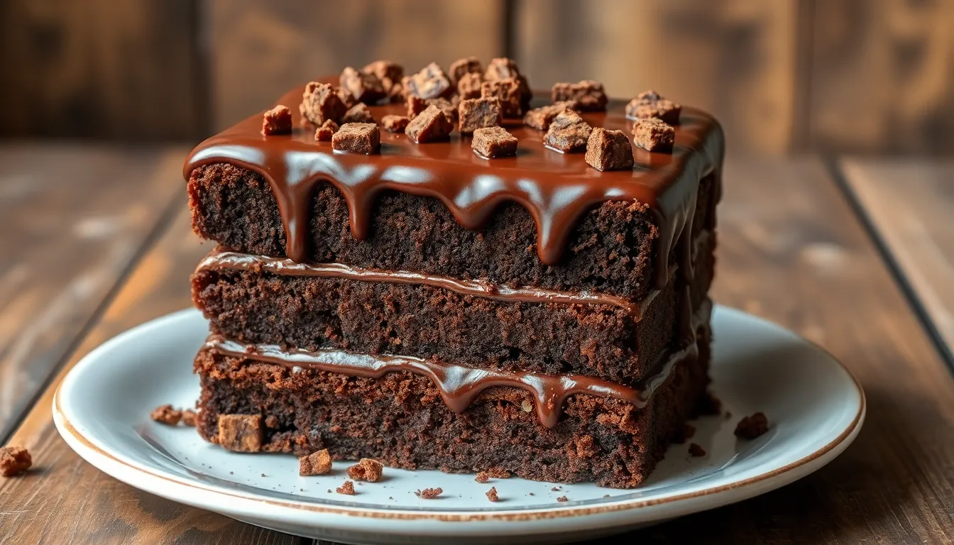 Ultimate Brownie Cake Recipe: Fudgy Brownies Meet Fluffy Cake Perfection 4 Ultimate Brownie Cake Recipe: Fudgy Brownies Meet Fluffy Cake Perfection 3