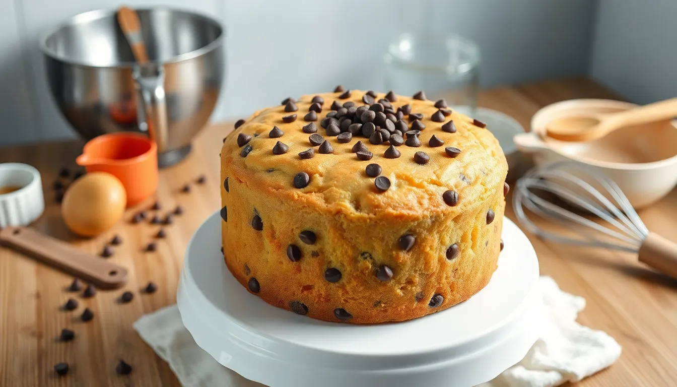 The Best Chocolate Chip Cake Recipe (Soft, Fluffy & Loaded with Chips!) 4 The Best Chocolate Chip Cake Recipe (Soft, Fluffy & Loaded with Chips!) 3