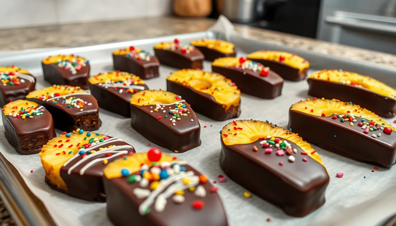 Easy Chocolate Covered Pineapple Recipe: Perfect Tropical Treat in 30 Minutes 4 Easy Chocolate Covered Pineapple Recipe: Perfect Tropical Treat in 30 Minutes 3