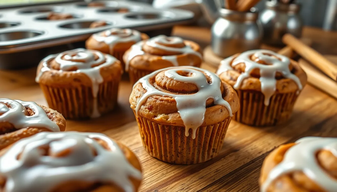 Easy Cinnamon Roll Muffins Recipe - Ready in 30 Minutes 4 Easy Cinnamon Roll Muffins Recipe - Ready in 30 Minutes 3