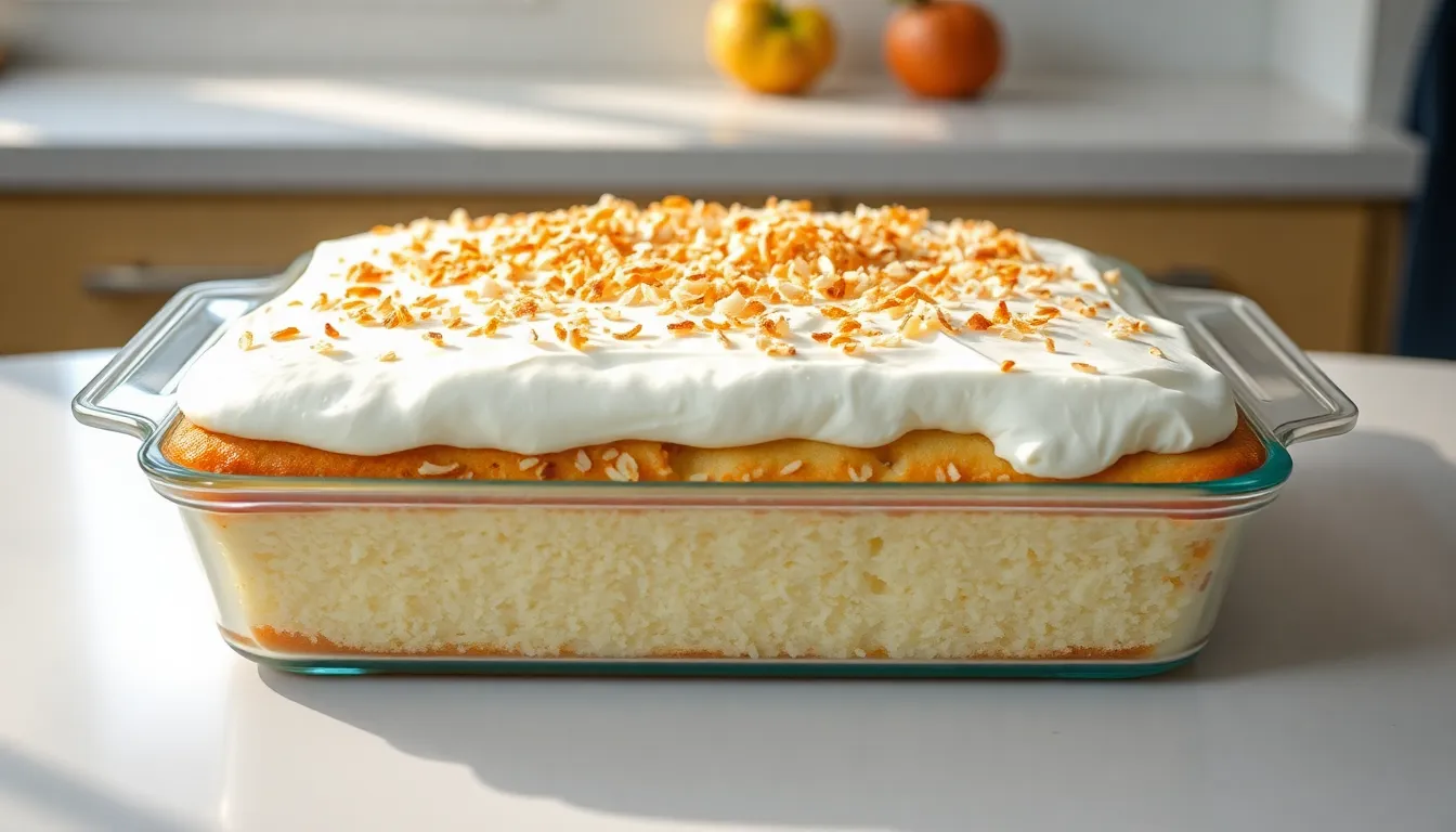 Easy Coconut Poke Cake Recipe - Moist, Creamy & Ready in 30 Minutes 4 Easy Coconut Poke Cake Recipe - Moist, Creamy & Ready in 30 Minutes 3