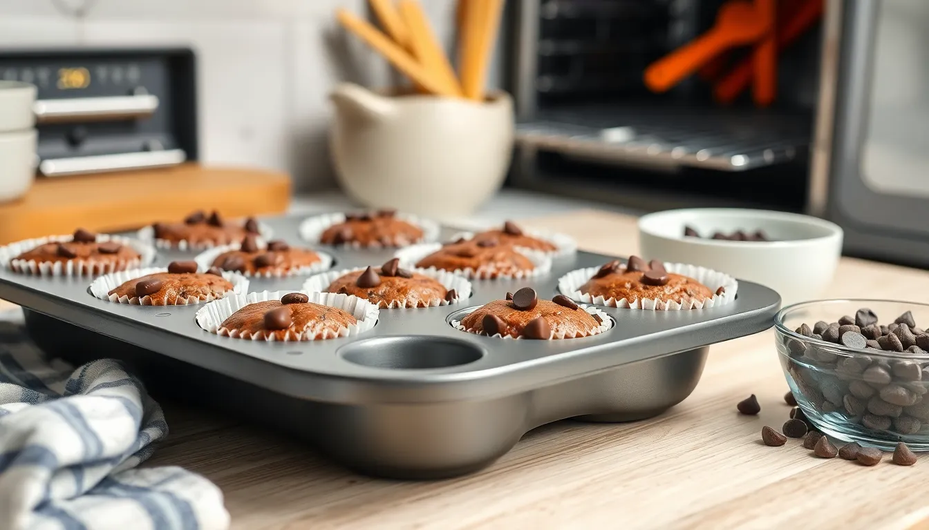 Easy Double Chocolate Chip Muffins Recipe - Bakery-Style & Ultra Moist 4 Easy Double Chocolate Chip Muffins Recipe - Bakery-Style & Ultra Moist 3