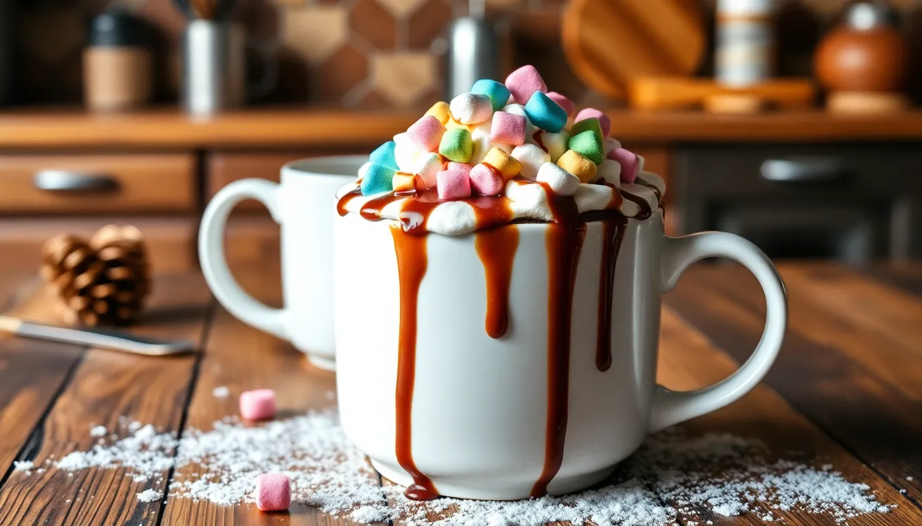 Easy 5-Minute Hot Chocolate Mug Cake Recipe (Fluffy & Rich!) 4 Easy 5-Minute Hot Chocolate Mug Cake Recipe (Fluffy & Rich!) 3