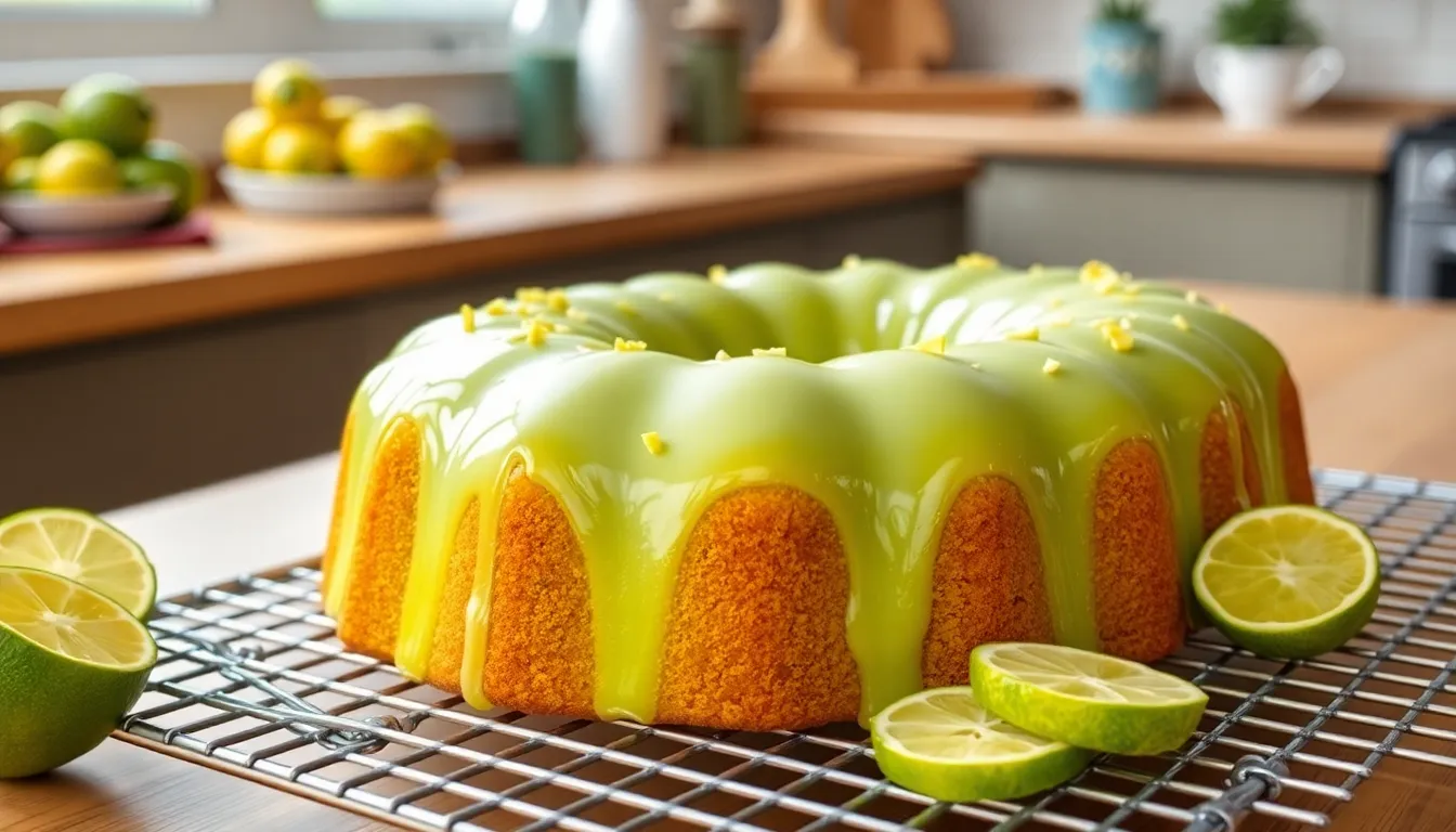 Easy Key Lime Pound Cake Recipe: Tropical Citrus Dessert with Tangy Glaze 3