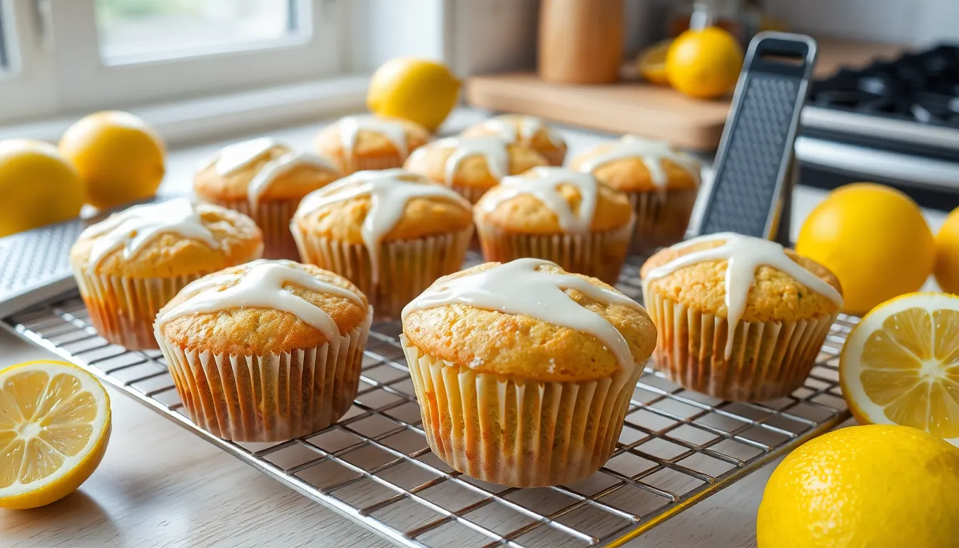 Perfect Lemon Muffins Recipe: Bakery-Style with Zesty Glaze (Easy & Moist!) 4 Perfect Lemon Muffins Recipe: Bakery-Style with Zesty Glaze (Easy & Moist!) 3