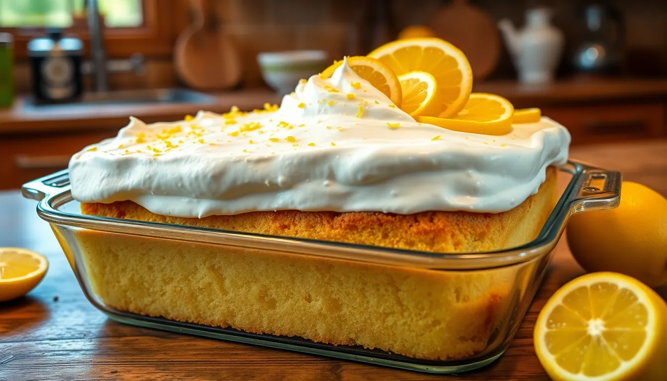 Easy Lemon Poke Cake Recipe: Moist, Tangy & Perfect for Summer Gatherings 4 Easy Lemon Poke Cake Recipe: Moist, Tangy & Perfect for Summer Gatherings 3