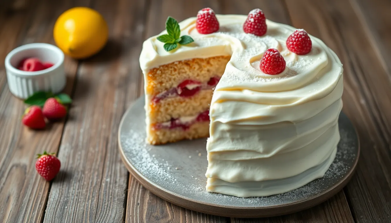 Ultimate Lemon Raspberry Cake Recipe: Moist, Tangy & Perfectly Sweet 4 Ultimate Lemon Raspberry Cake Recipe: Moist, Tangy & Perfectly Sweet 3