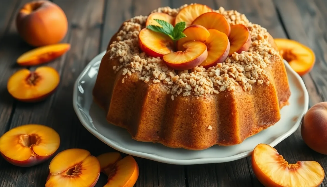 The Best Peach Cobbler Pound Cake Recipe - Easy Southern Dessert Fusion 4 The Best Peach Cobbler Pound Cake Recipe - Easy Southern Dessert Fusion 3