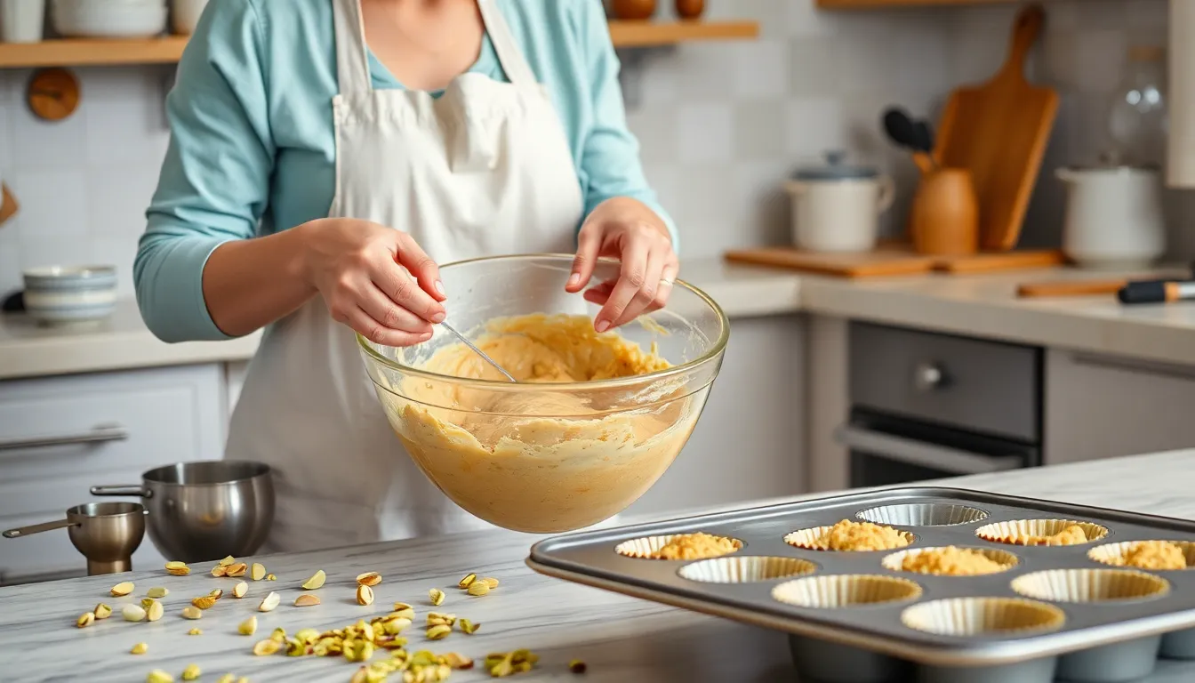 Easy Pistachio Muffins Recipe: Bakery-Style Treats with Perfect Texture 4 Easy Pistachio Muffins Recipe: Bakery-Style Treats with Perfect Texture 3