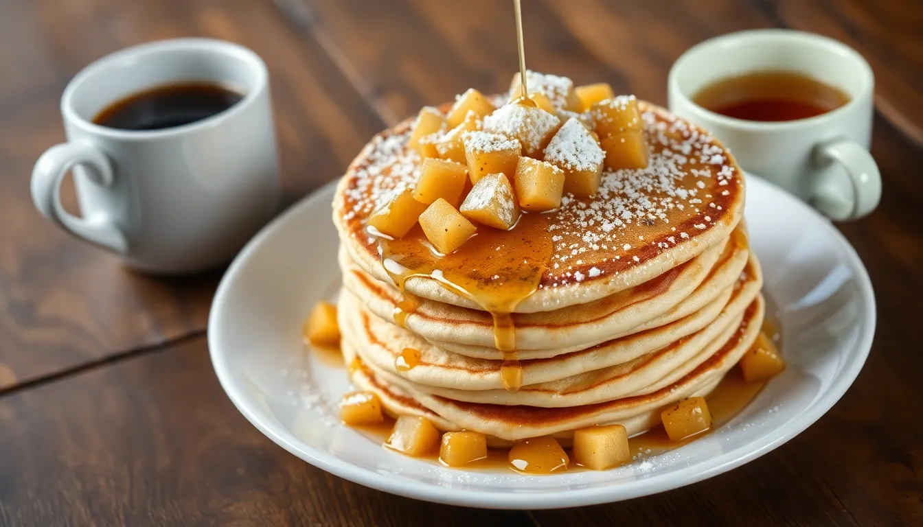Easy Apple Cinnamon Pancakes Recipe - Fluffy, Spiced & Perfect for Fall 6 Easy Apple Cinnamon Pancakes Recipe - Fluffy, Spiced & Perfect for Fall 5