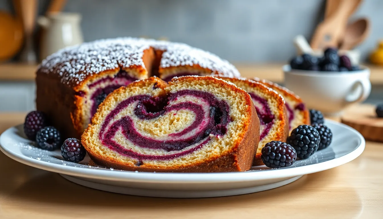 Easy Blackberry Pound Cake Recipe with Swirl & Glaze (Moist & Delicious!) 6 Easy Blackberry Pound Cake Recipe with Swirl & Glaze (Moist & Delicious!) 5