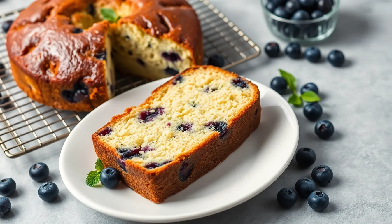 Perfect Blueberry Pound Cake Recipe (Blueberries Won't Sink!) 6 Perfect Blueberry Pound Cake Recipe (Blueberries Won't Sink!) 5
