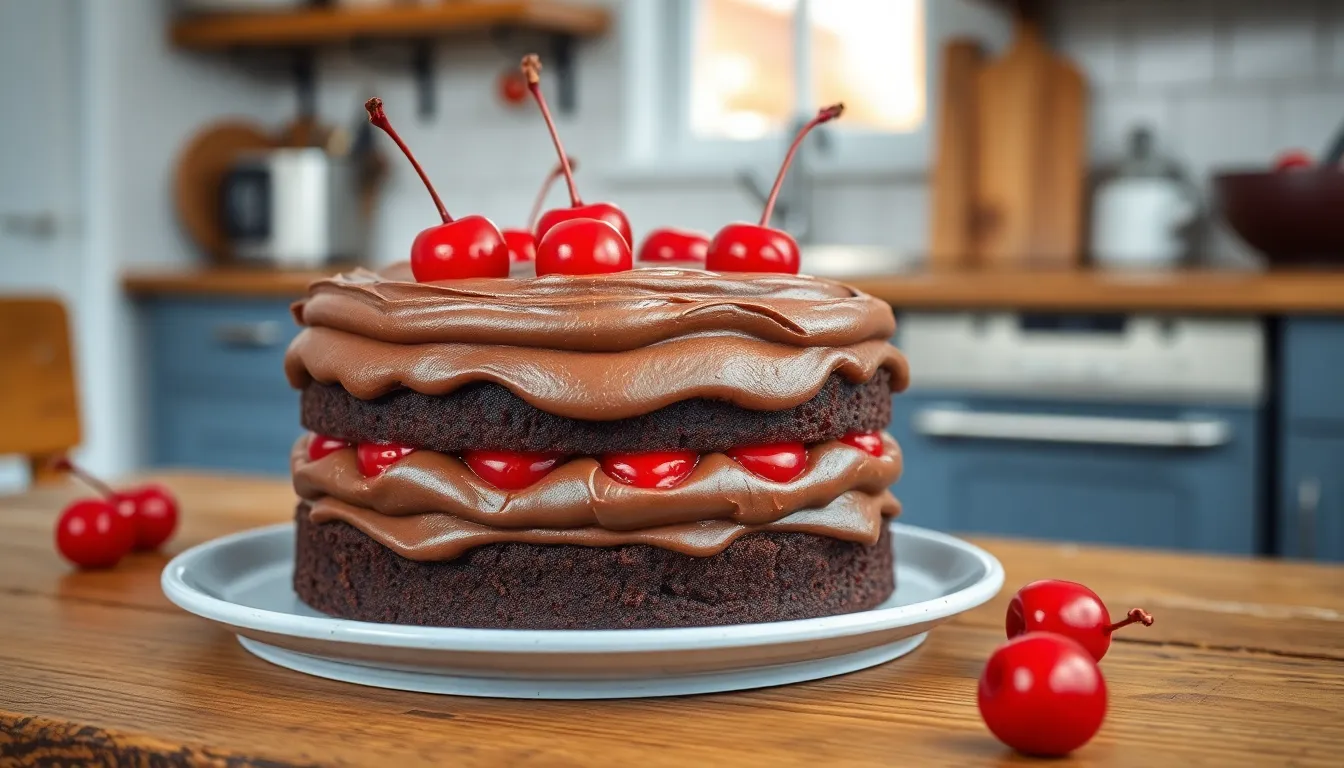 Ultimate Chocolate Cherry Cake Recipe: Moist Layers & Rich Cherry Filling 6 Ultimate Chocolate Cherry Cake Recipe: Moist Layers & Rich Cherry Filling 5