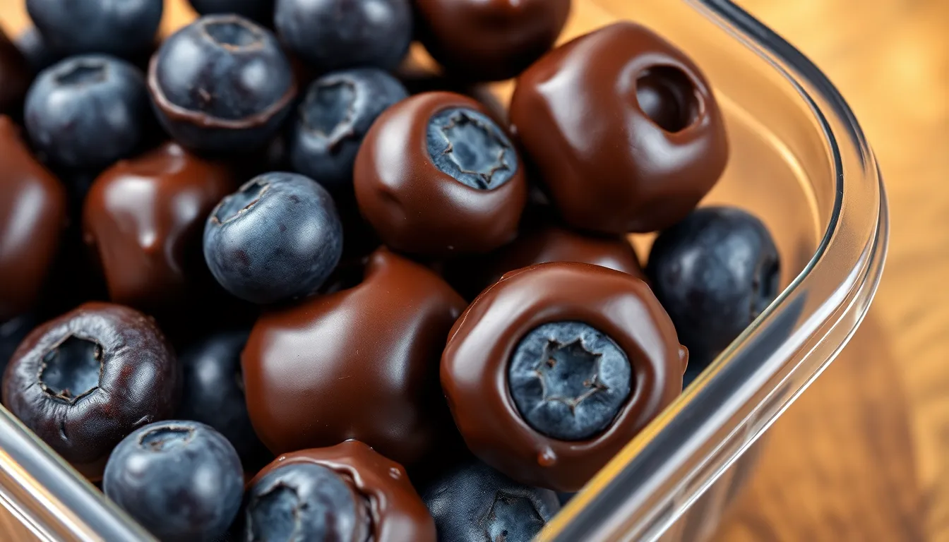 Chocolate Covered Blueberries Recipe: Easy 2-Ingredient Dessert in 15 Minutes 6 Chocolate Covered Blueberries Recipe: Easy 2-Ingredient Dessert in 15 Minutes 5