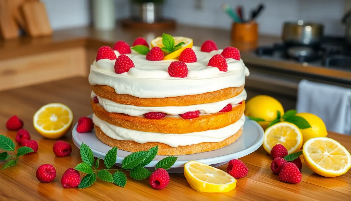Ultimate Lemon Raspberry Cake Recipe: Moist, Tangy & Perfectly Sweet 6 Ultimate Lemon Raspberry Cake Recipe: Moist, Tangy & Perfectly Sweet 5