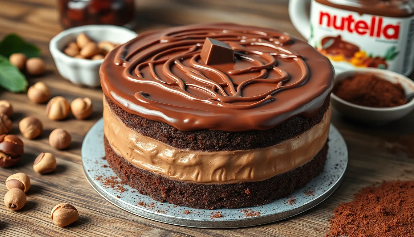 Easy Homemade Nutella Cake Recipe - Moist Chocolate Hazelnut Perfection 6 Easy Homemade Nutella Cake Recipe - Moist Chocolate Hazelnut Perfection 5