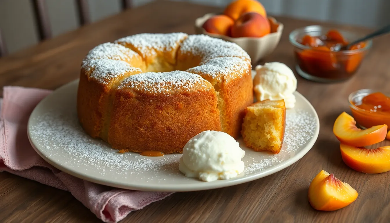 The Best Peach Cobbler Pound Cake Recipe - Easy Southern Dessert Fusion 6 The Best Peach Cobbler Pound Cake Recipe - Easy Southern Dessert Fusion 5