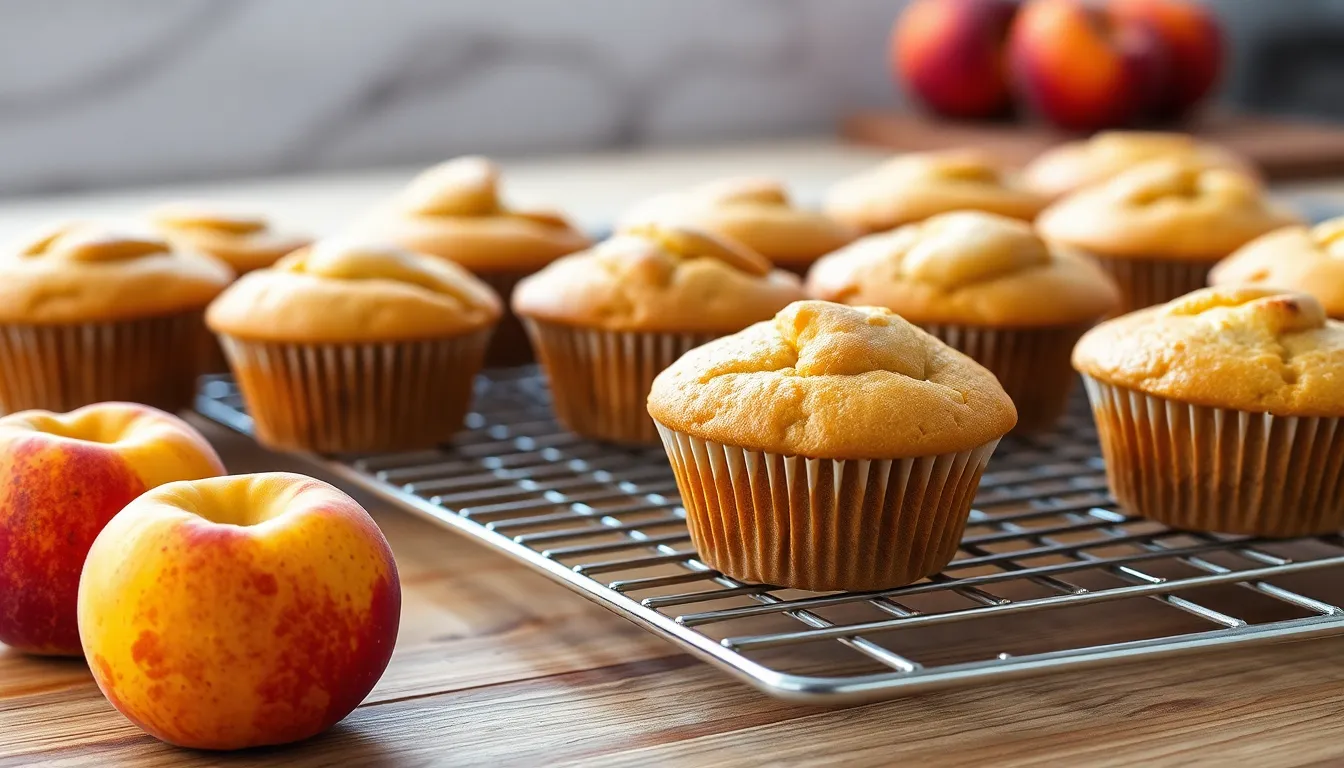Easy Peach Muffins Recipe: Fluffy, Bakery-Style Treats Perfect for Summer 6 Easy Peach Muffins Recipe: Fluffy, Bakery-Style Treats Perfect for Summer 5