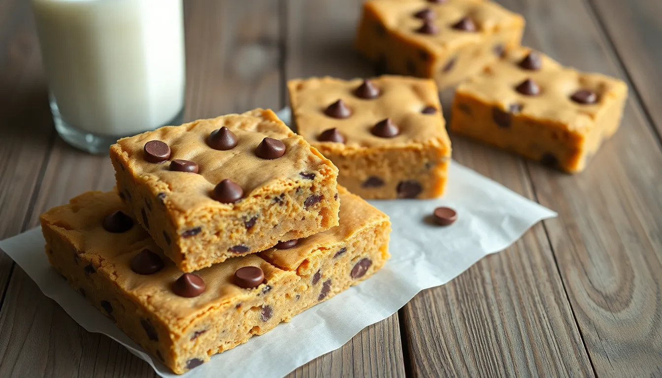 Easy Peanut Butter Chocolate Chip Bars Recipe (Ready in 30 Minutes!) 6 Easy Peanut Butter Chocolate Chip Bars Recipe (Ready in 30 Minutes!) 5