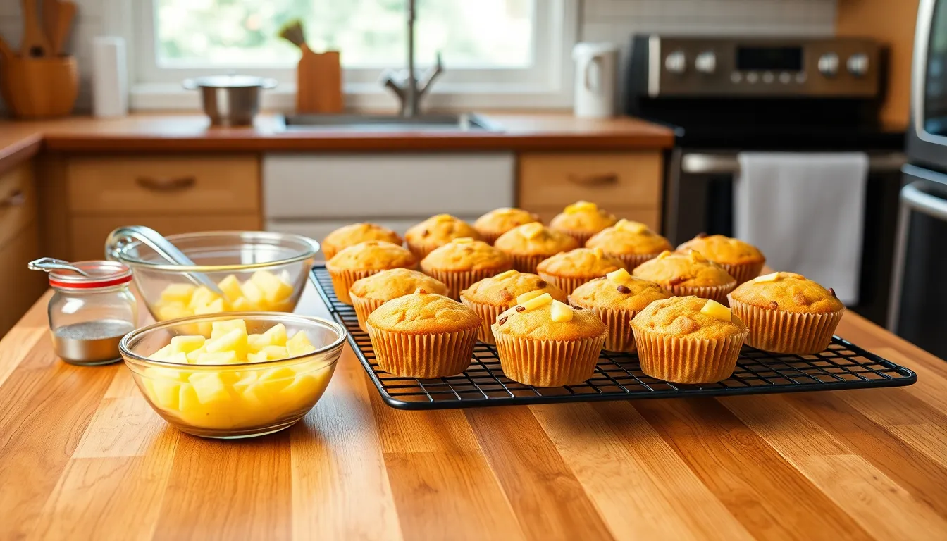 Easy Pineapple Muffins Recipe: Moist, Tropical & Perfect for Breakfast 6 Easy Pineapple Muffins Recipe: Moist, Tropical & Perfect for Breakfast 5