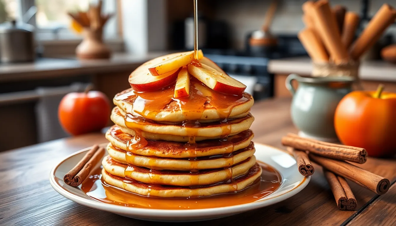 Easy Apple Cinnamon Pancakes Recipe - Fluffy, Spiced & Perfect for Fall 8 Easy Apple Cinnamon Pancakes Recipe - Fluffy, Spiced & Perfect for Fall 7