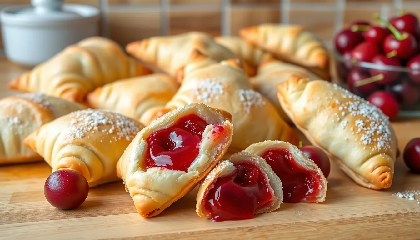 Easy Homemade Cherry Turnovers Recipe - Flaky, Sweet & Bakery-Style 8 Easy Homemade Cherry Turnovers Recipe - Flaky, Sweet & Bakery-Style 7