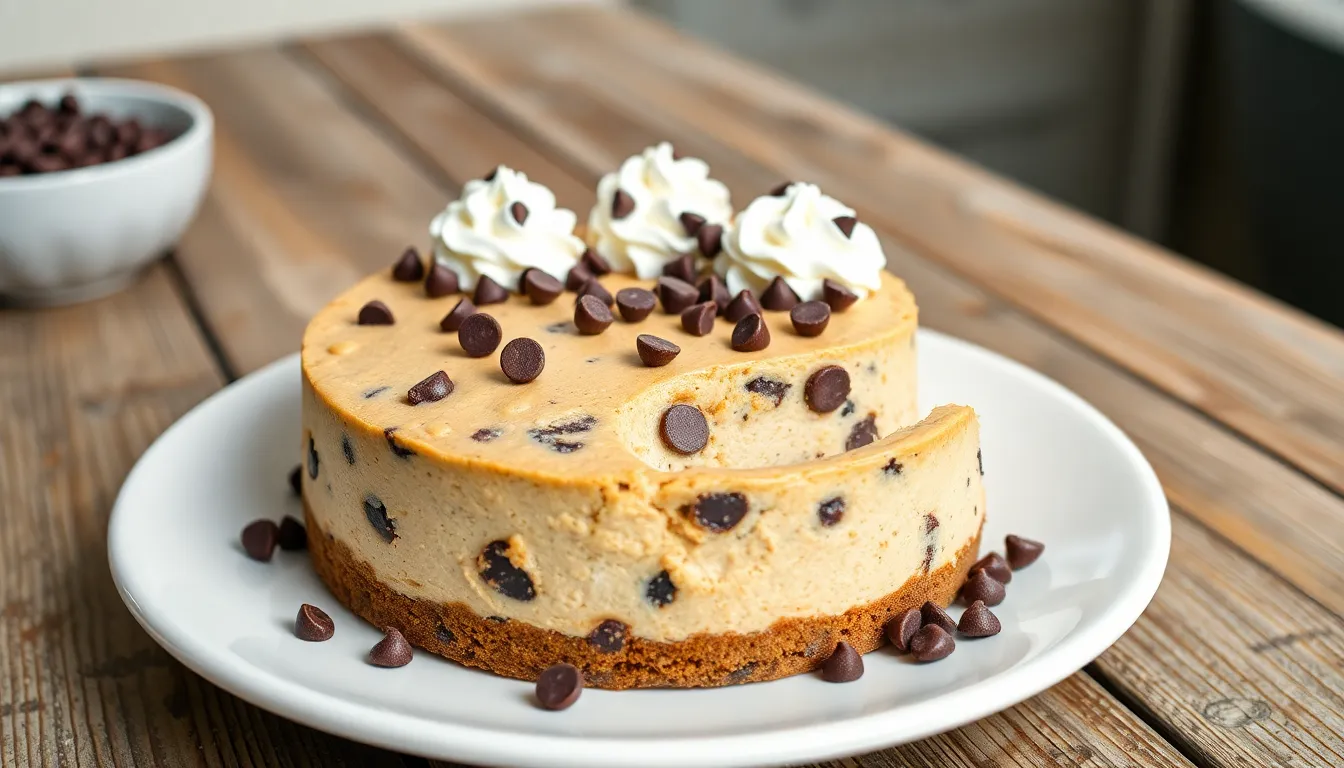 No-Bake Chocolate Chip Cookie Dough Cheesecake Recipe (Easy & Delicious!) 8 No-Bake Chocolate Chip Cookie Dough Cheesecake Recipe (Easy & Delicious!) 7