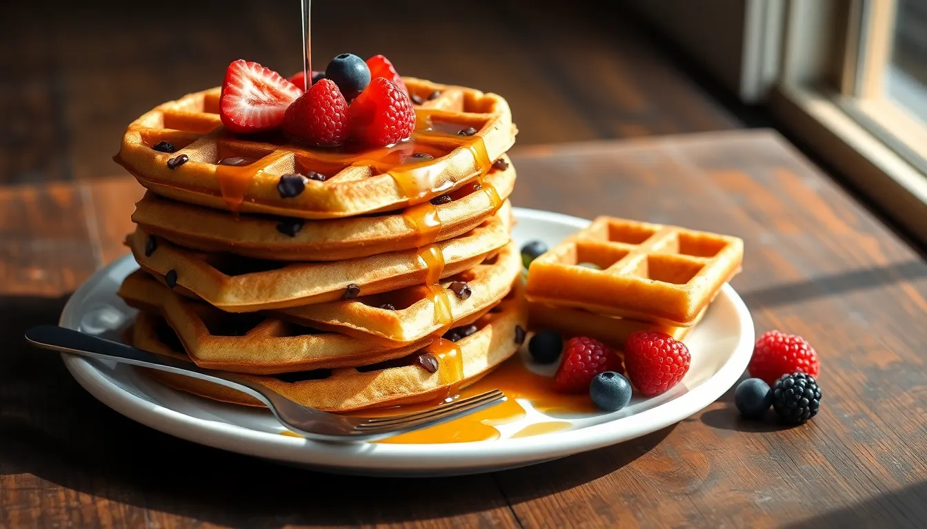 Perfect Chocolate Chip Waffles Recipe: Fluffy, Crispy & Easy to Make 8 Perfect Chocolate Chip Waffles Recipe: Fluffy, Crispy & Easy to Make 7