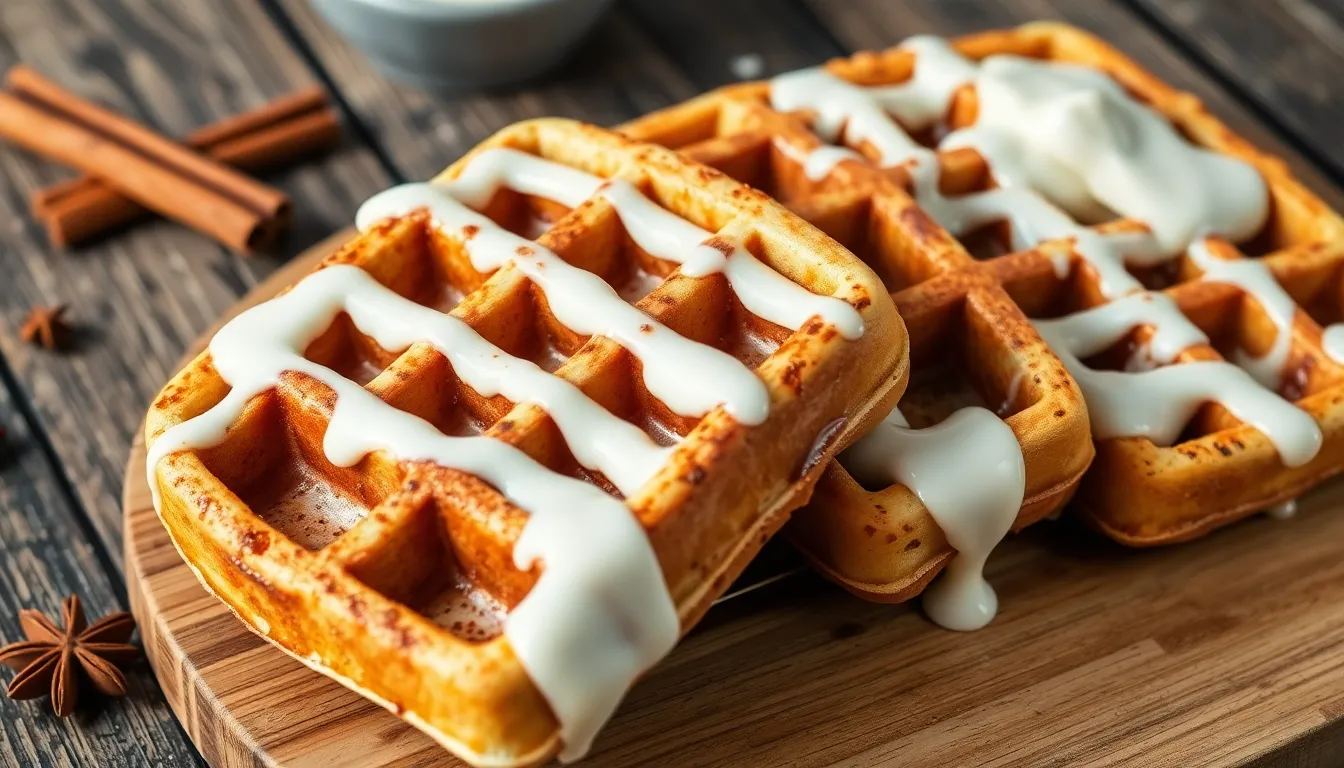 Easy Cinnamon Roll Waffles Recipe (Ready in 15 Minutes!) 8 Easy Cinnamon Roll Waffles Recipe (Ready in 15 Minutes!) 7