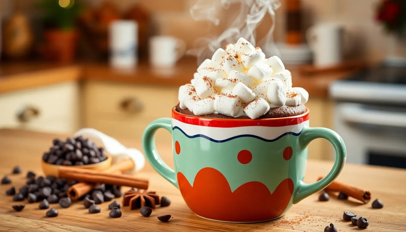 Easy 5-Minute Hot Chocolate Mug Cake Recipe (Fluffy & Rich!) 8 Easy 5-Minute Hot Chocolate Mug Cake Recipe (Fluffy & Rich!) 7