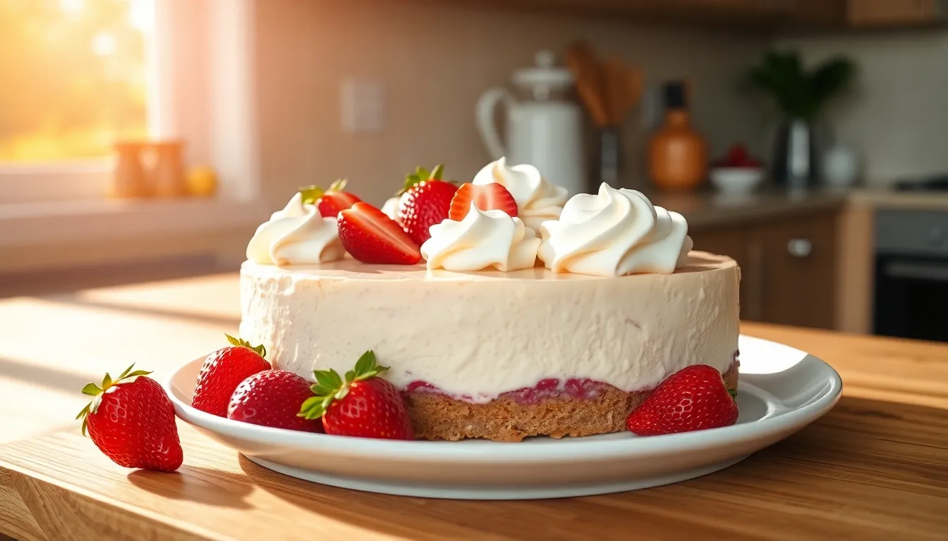 Easy No Bake Strawberry Cheesecake Recipe (Ready in 4 Hours!) 8 Easy No Bake Strawberry Cheesecake Recipe (Ready in 4 Hours!) 7