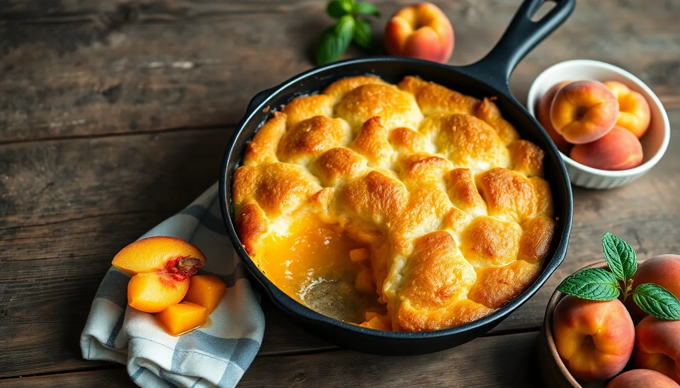 Easy Peach Cobbler with Cake Mix Recipe (Ready in Under 1 Hour!) 8 Easy Peach Cobbler with Cake Mix Recipe (Ready in Under 1 Hour!) 7