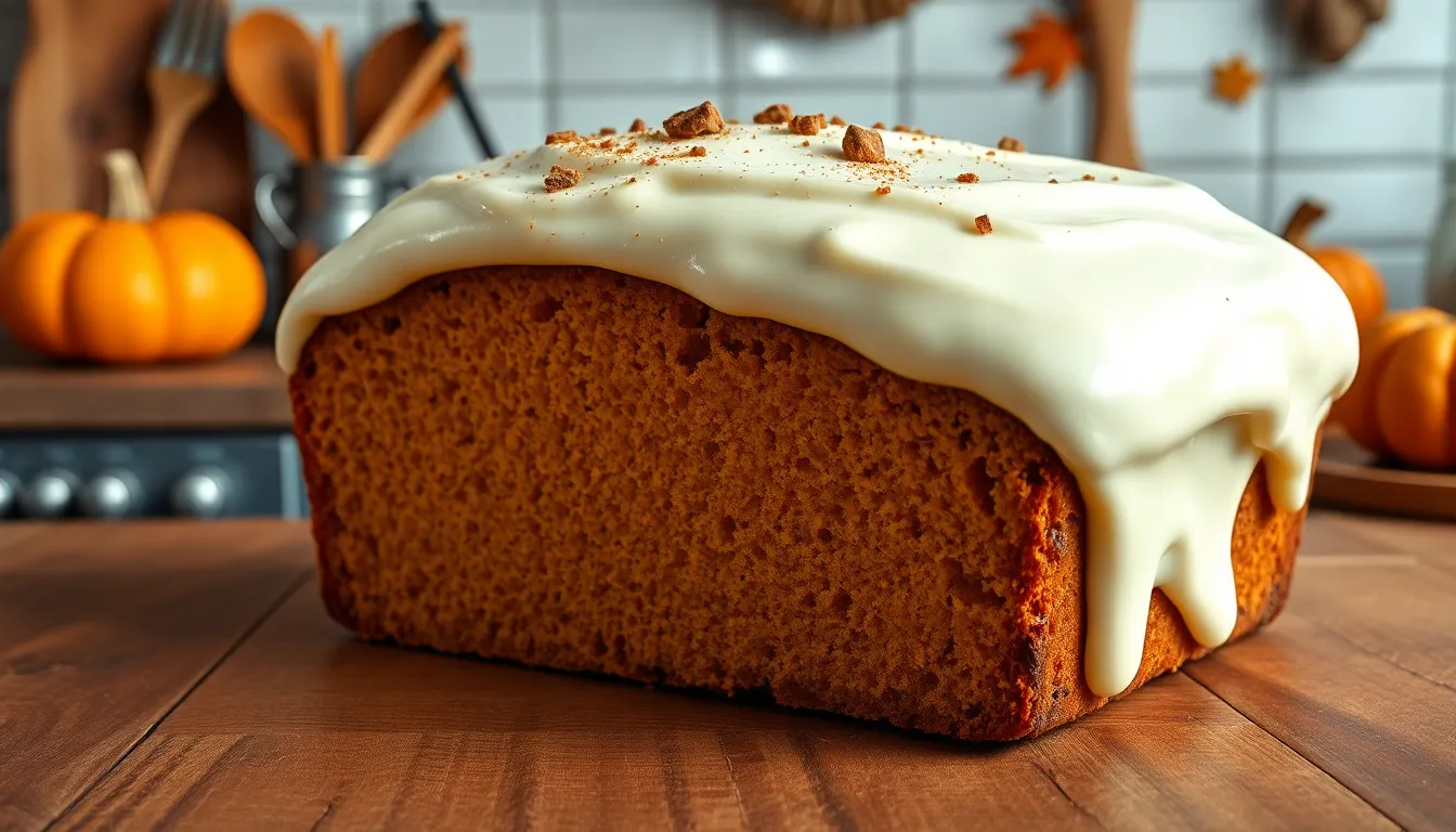 Easy Pumpkin Bread with Cream Cheese Frosting Recipe (Moist & Perfect!) 8 Easy Pumpkin Bread with Cream Cheese Frosting Recipe (Moist & Perfect!) 7