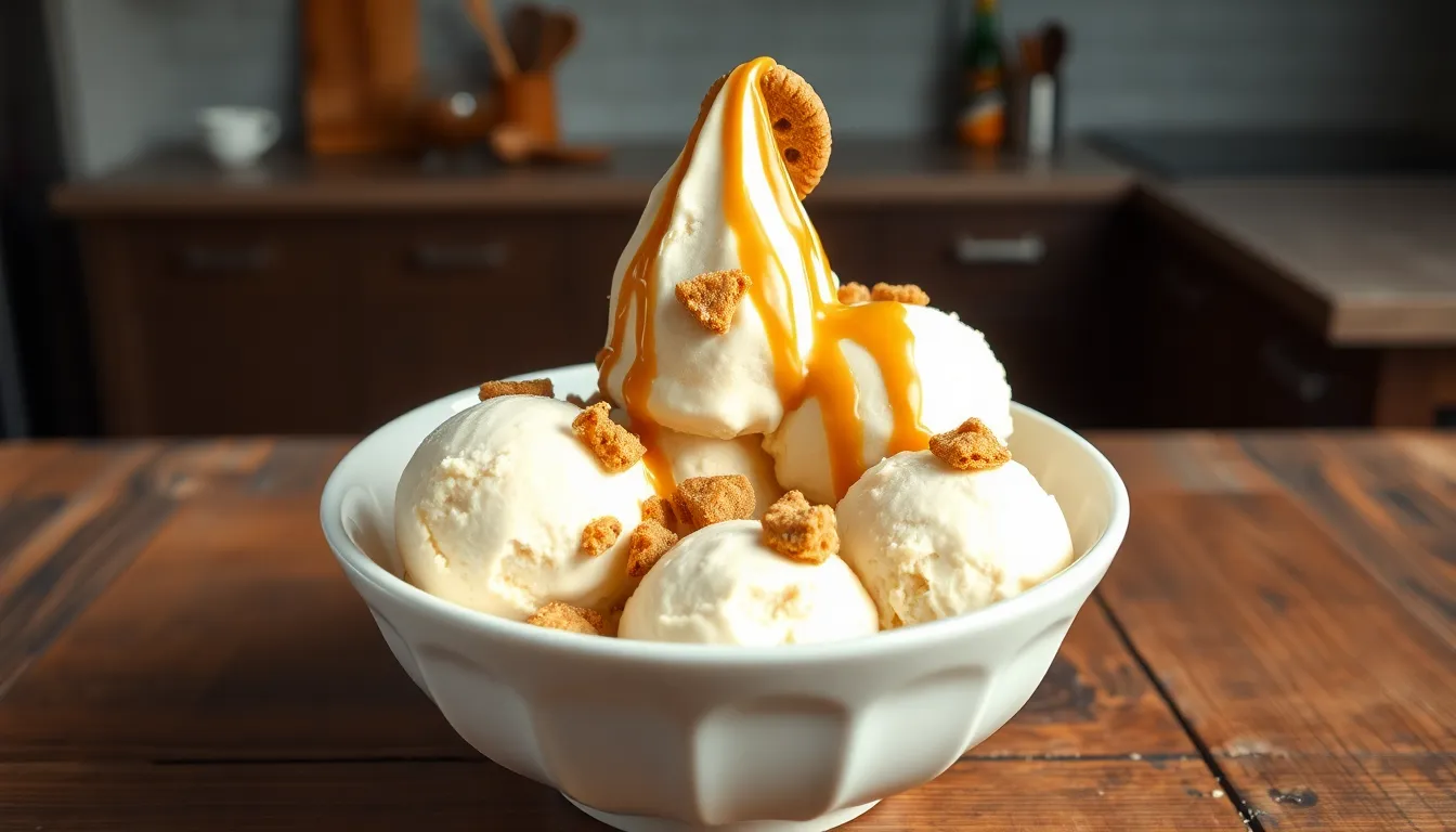 Easy Homemade Biscoff Ice Cream Recipe (No-Churn & Creamy!) 10 Easy Homemade Biscoff Ice Cream Recipe (No-Churn & Creamy!) 9