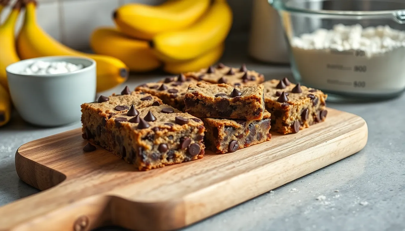 Easy Chocolate Chip Banana Bars Recipe (One Bowl, 30 Minutes!) 10 Easy Chocolate Chip Banana Bars Recipe (One Bowl, 30 Minutes!) 9