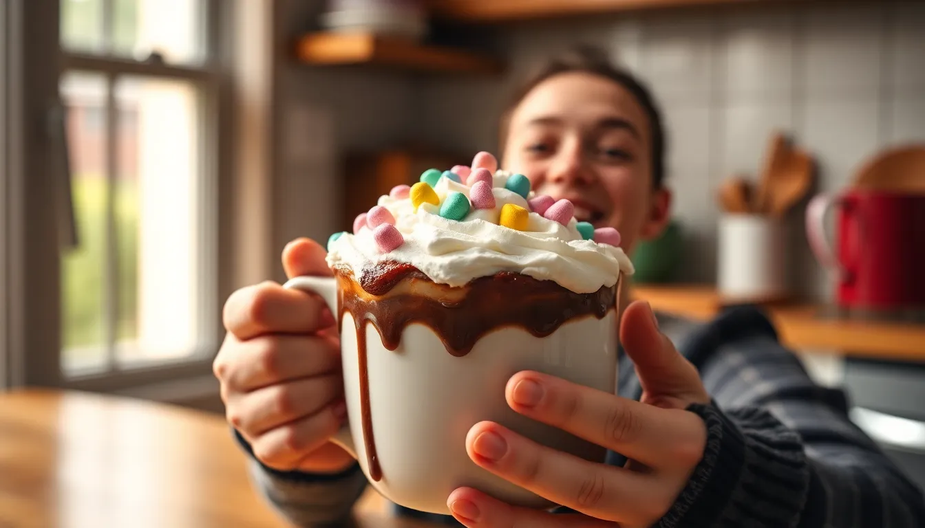 Easy 5-Minute Hot Chocolate Mug Cake Recipe (Fluffy & Rich!) 10 Easy 5-Minute Hot Chocolate Mug Cake Recipe (Fluffy & Rich!) 9