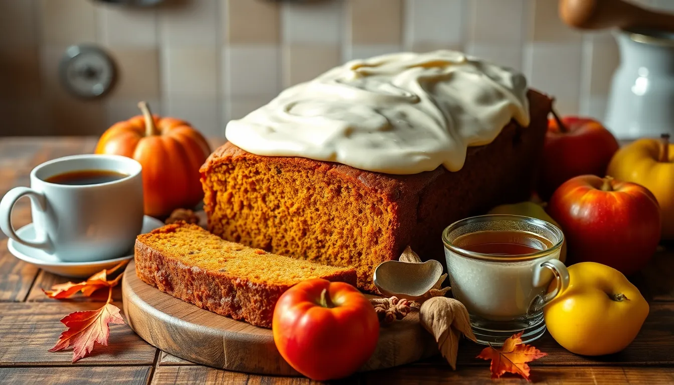 Easy Pumpkin Bread with Cream Cheese Frosting Recipe (Moist & Perfect!) 10 Easy Pumpkin Bread with Cream Cheese Frosting Recipe (Moist & Perfect!) 9