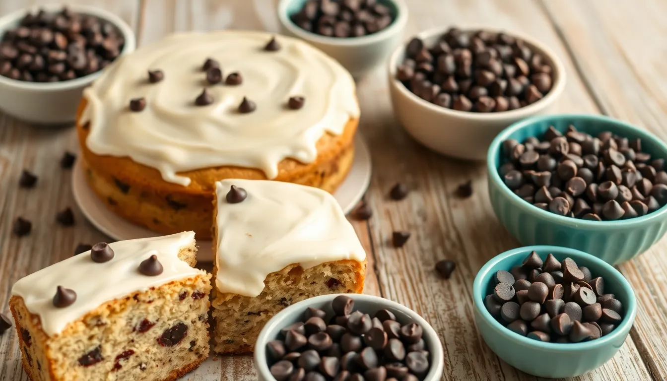 The Best Chocolate Chip Cake Recipe (Soft, Fluffy & Loaded with Chips!) 12 The Best Chocolate Chip Cake Recipe (Soft, Fluffy & Loaded with Chips!) 11