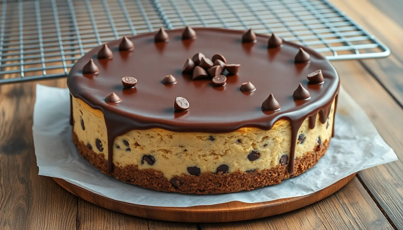 No-Bake Chocolate Chip Cookie Dough Cheesecake Recipe (Easy & Delicious!) 12 No-Bake Chocolate Chip Cookie Dough Cheesecake Recipe (Easy & Delicious!) 11