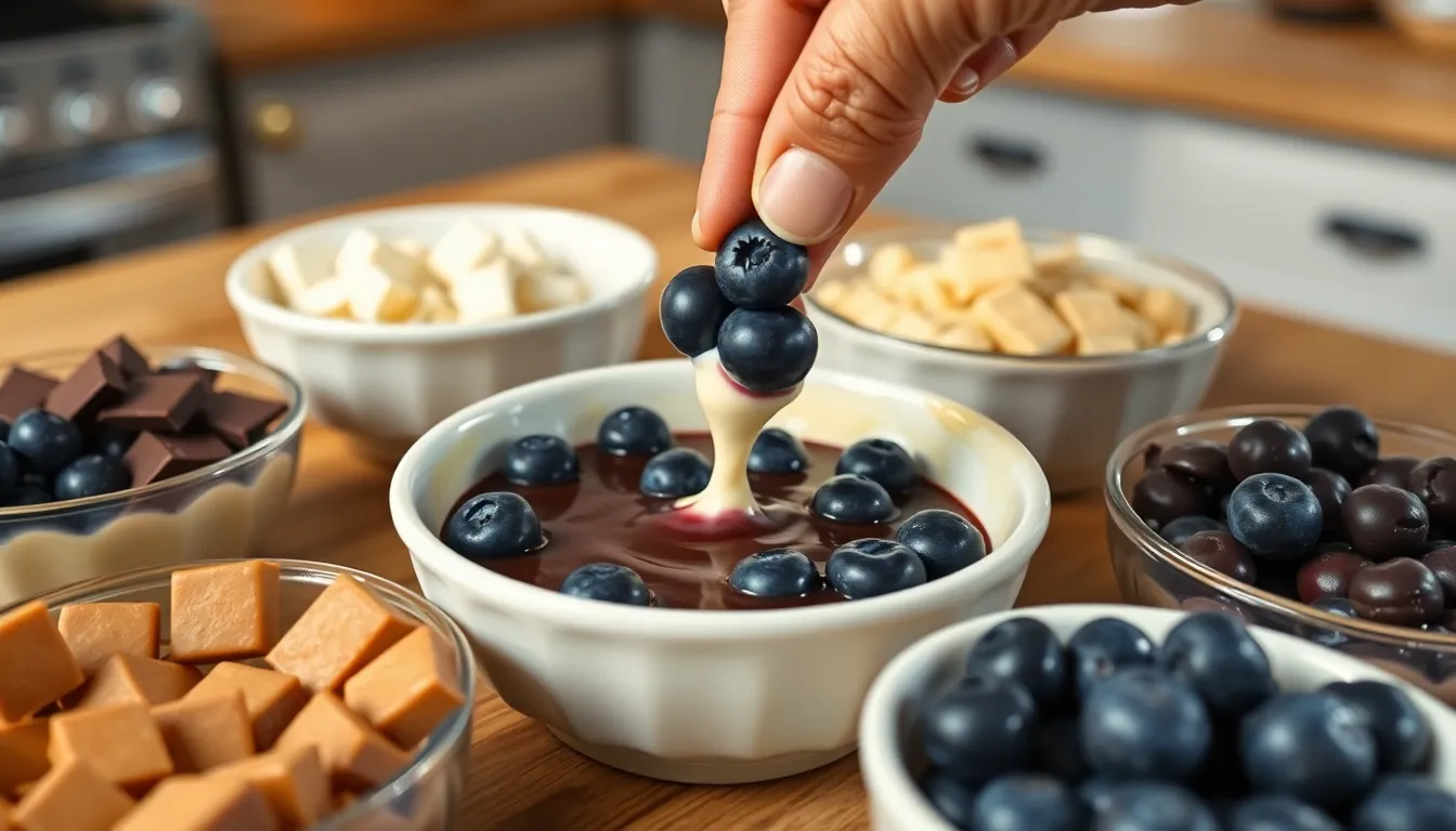 Chocolate Covered Blueberries Recipe: Easy 2-Ingredient Dessert in 15 Minutes 12 Chocolate Covered Blueberries Recipe: Easy 2-Ingredient Dessert in 15 Minutes 11