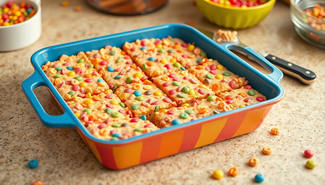 Easy Fruity Pebbles Treats Recipe: 5-Ingredient No-Bake Bars in 15 Minutes 12 Easy Fruity Pebbles Treats Recipe: 5-Ingredient No-Bake Bars in 15 Minutes 11