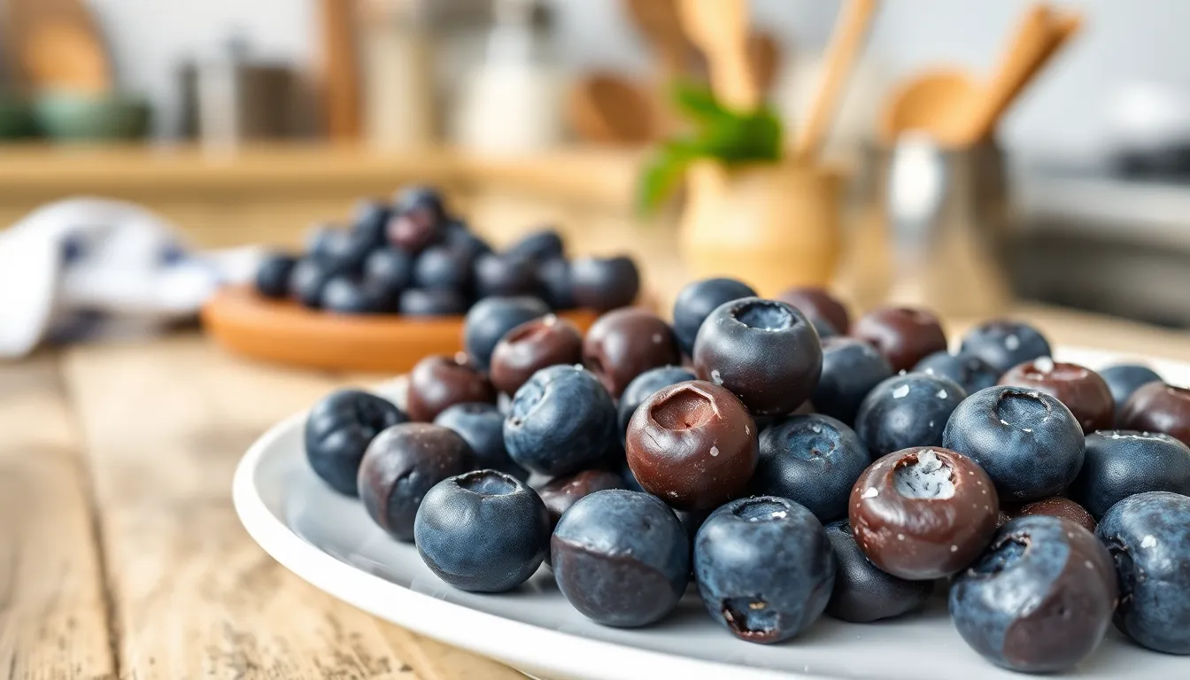 Chocolate Covered Blueberries Recipe: Easy 2-Ingredient Dessert in 15 Minutes 14 Chocolate Covered Blueberries Recipe: Easy 2-Ingredient Dessert in 15 Minutes 13