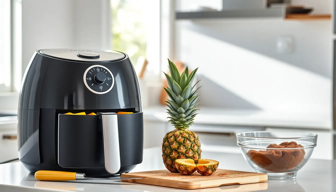 Easy Air Fryer Pineapple Recipe: Caramelized & Ready in 15 Minutes 2 Easy Air Fryer Pineapple Recipe: Caramelized & Ready in 15 Minutes 1