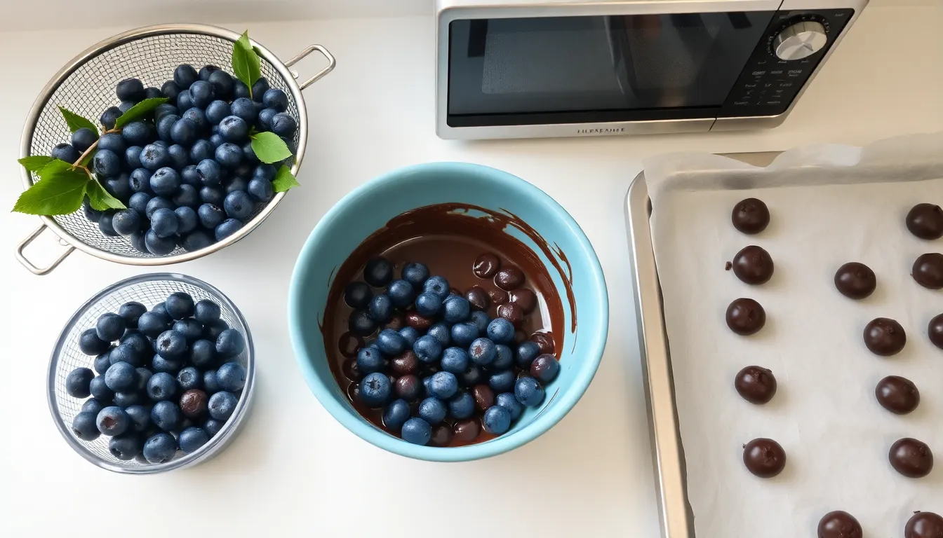 Chocolate Covered Blueberries Recipe: Easy 2-Ingredient Dessert in 15 Minutes 2 Chocolate Covered Blueberries Recipe: Easy 2-Ingredient Dessert in 15 Minutes 1