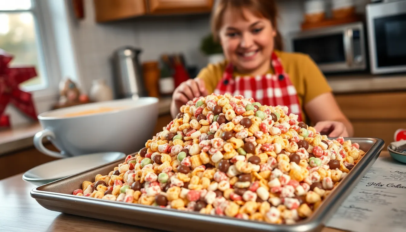 Easy Christmas Puppy Chow Recipe: Festive Holiday Treat in 15 Minutes 2 Easy Christmas Puppy Chow Recipe: Festive Holiday Treat in 15 Minutes 1