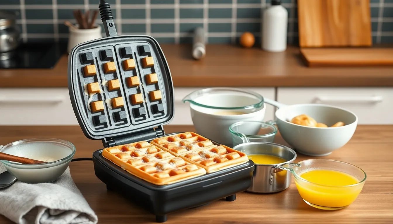Easy Cinnamon Roll Waffles Recipe (Ready in 15 Minutes!) 2 Easy Cinnamon Roll Waffles Recipe (Ready in 15 Minutes!) 1